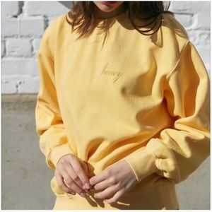 Brandy Melville Oversized Honey Crewneck